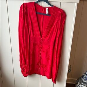 Rat & Boa Vibrant Red Mini Dress